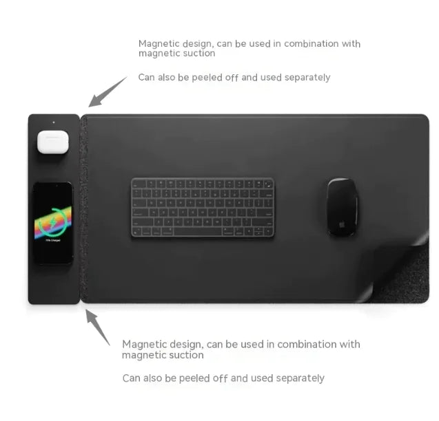 Magnetic 15W Charging Mouse Mat